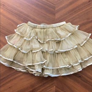 Gold ruffle skirt